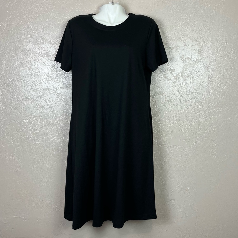 SUSAN GRAVER STYLE DRESS Black comfort SHORT SLEEVE‎ Size larga